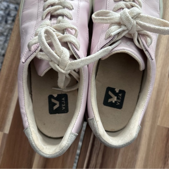 Veja Esplar in Petal Pink Patent Leather Lace Sneakers Size Women's US 9 - Picture 13 of 15